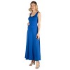 24seven Comfort Apparel Maternity A Line Maxi Dress - 2 of 4