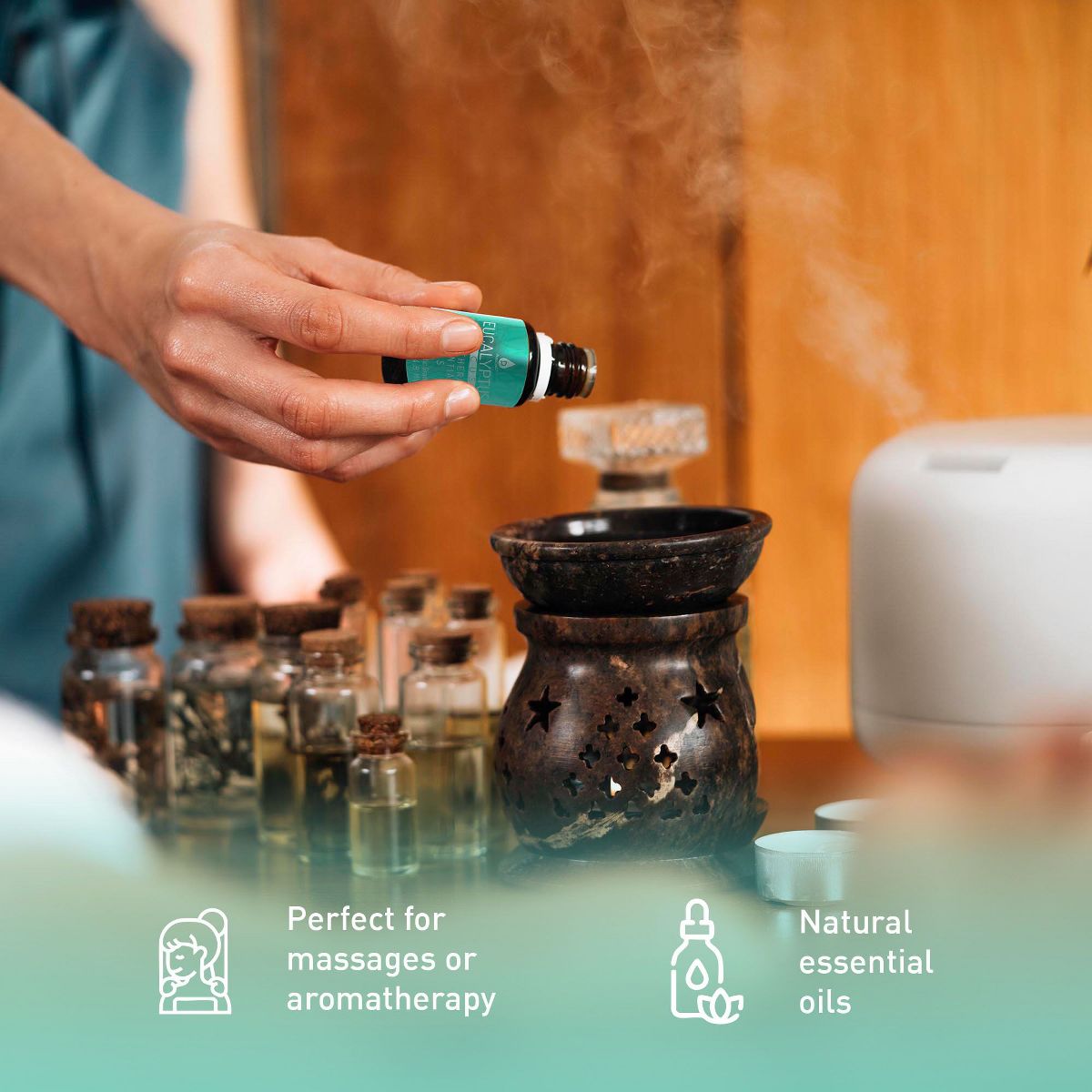 Zen Luxury Wellness Bundle: Trinity Gemstone Necklace Set, Ultrasonic Aroma Diffuser & Essential Oils Trio - thumbnail 4