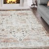 COZONY Vintage Washable Accent Rug, Non-Slip Distressed Medallion Carpet for Indoor Living Spaces - 4 of 4