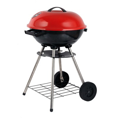 Brentwood 17” Portable Charcoal BBQ Grill, Red