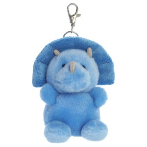 Aurora Mini Tank Triceratops Palm Pals Adorable Clip-On Blue 4.5