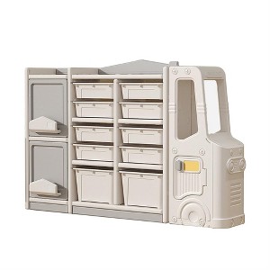1 Kids Toys Storage Organizer, Grey - 1 of 4