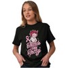 Breast Cancer Battle Like Betty Boop Womens Graphic T Shirt Tees Brisco Brands - 4 of 4