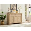 ORRD Farmhouse Kitchen Storage Cabinet with Drawers & Doors, Roman Column Design, Wooden Coffee Bar & Wine Cooler - 2 of 4