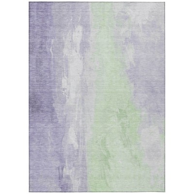 HomeRoots 10' X 14' Lavender And Mint Green Abstract Washable Indoor Outdoor Area Rug