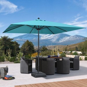 PURPLE LEAF Patio Umbrella Outdoor Table Umbrella Aluminum Frame Market Umbrella Sun Umbrella with 8 Sturdy Ribs - 1 of 4