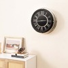 Costway 17.5/13.5 Inch Silent Wall Clock with Silver Frame Silver Roman Number Glass Cover - 4 of 4