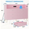 Dresser with LED Light for Bedroom 6 Drawer Dressers with Charging Station Chests of Drawers - 2 of 4