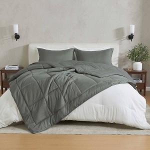 Isla Jade Twin/Twin XL Reversible Down Alternative Comforter Set Gray - 1 of 4