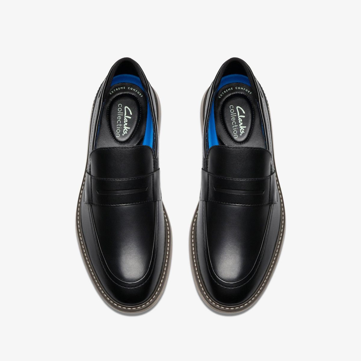 Clarks Mens Brantin Loafer Black Leather Shoes - thumbnail 6