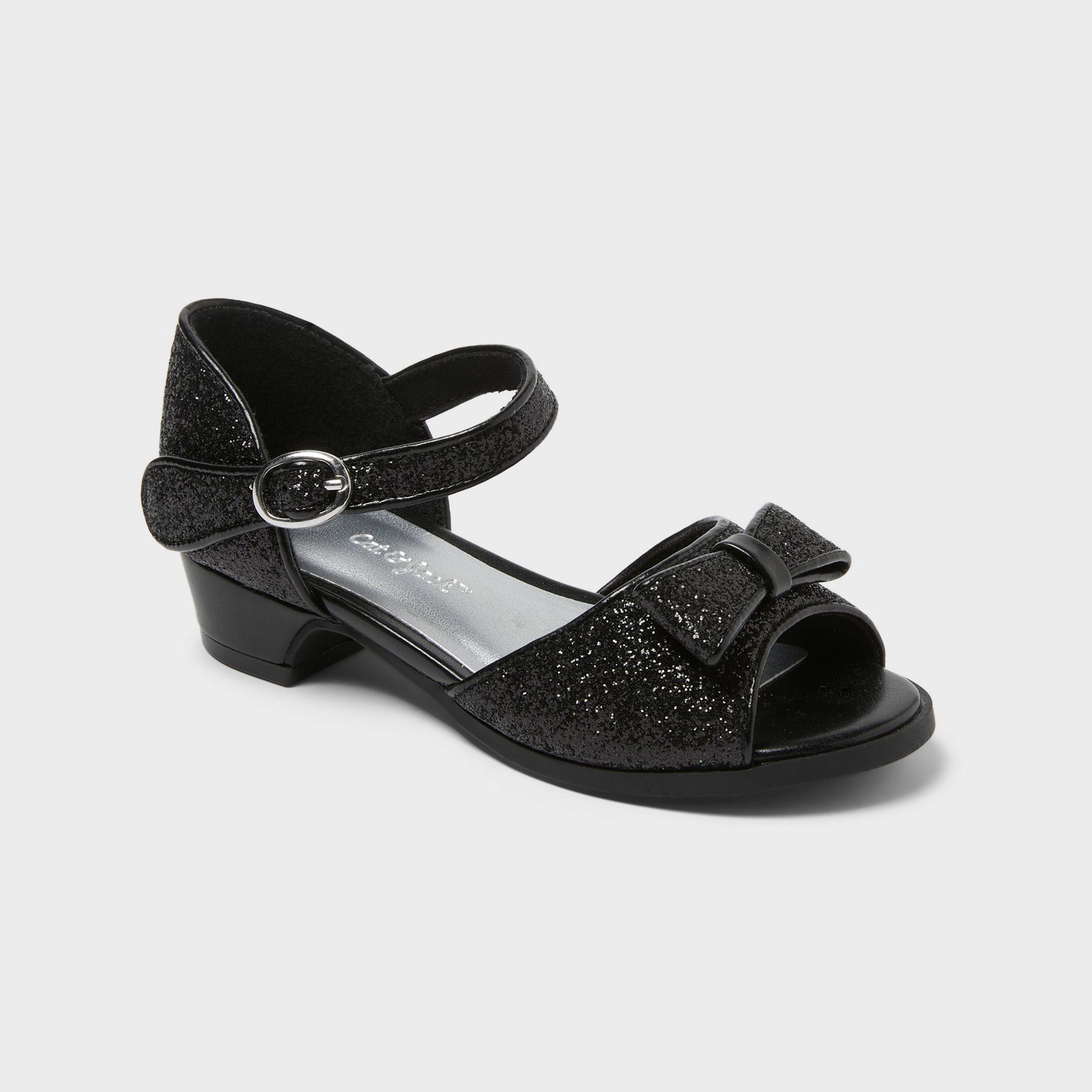 Toddler Girls' Hazina Peep Toe Low Contoured Dress Heels - Cat & Jack™