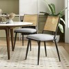 Infurnic Accent Chairs, Modern Upholstered Chairs Set with Sturdy Legs, for Kitchen and Dining Room, 2PCS, Gray, 21.3"*19.3"*31.1" - 2 of 4
