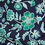 navy/turquoise ornate floral