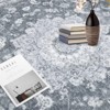 Washable Rug Vintage Floral Distressed Carpet, Ultra-Soft Low Pile Floor Cover Farmhouse Anti-Slip Aesthetic Rug for Living Room Bedroom Dining Room - 4 of 4