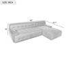 Modern Large L-Shaped Modular Sofa, Minimalist Style, 2-Piece Set with Free Combinations, Suitable for Living Rooms, Apartments, and Lounges - image 4 of 4