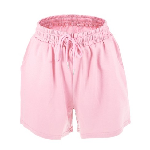 Shop Allure Ribbed Biker Shorts 1B512-PINK pink