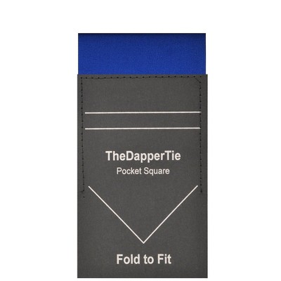 TheDapperTie - Men's Cotton Solid Color Rectangle Pre Folded Pocket Square on Card