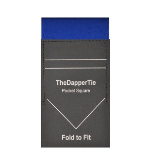 TheDapperTie - Men's Cotton Solid Color Rectangle Pre Folded Pocket Square on Card - 1 of 3