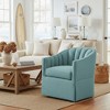TiramisuBest Skirted Swivel Accent Chair,Light Blue - 2 of 4