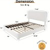 Vipbear modern simple style bed frame, full size round bed frame, suitable for bedroom, room adjustable headboard, easy to assemble - 2 of 4