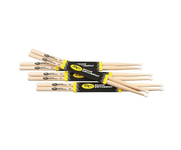 Sound Percussion Labs Hickory Drum Sticks 4-Pack 7A Nylon