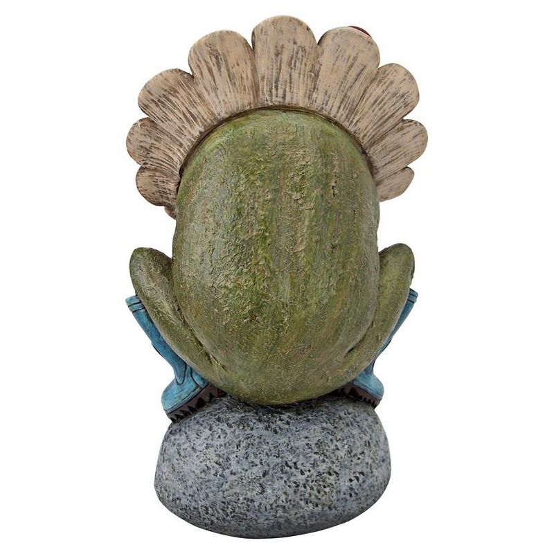 Design Toscano Flowery Frog Garden Welcome Statue - Multicolored, 5 of 6