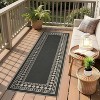 3x5 Outdoor Patio Rug, Washable Rugs for Entryway Diamond Indoor Outdoor Living Room Carpet, Farmhouse Jute Area Carpet for Backyard Bedroom - 3 of 4