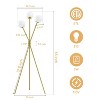 Maxax 3 Lights Globe Floor Lamps for Living Room, Modern Black Standing Lamps for Bedroom, Office - 4 of 4