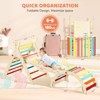 Pikler Triangle Set 7-in-1 Foldable Montessori Wooden Climbing Toys for Toddlers 1-5 Years Indoor Jungle Gym with Slide, Arch Ladder - 2 of 4