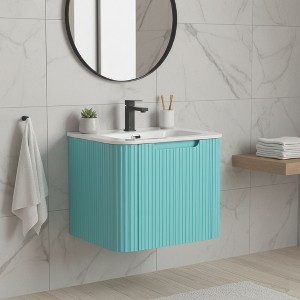 Caskvalley Modern Bathroom Vanity with Straight Fluted Design - Sink Included - 1 of 4
