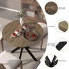 Round Modern Dining Table, Minimalist Kitchen & Dining Room Table with Metal Cross Legs, Furniture for Home or Office - 3 of 4