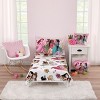 NoJo Disney Princesses Courage and Kindness Pink, Blue and White Ariel, Rapunzel, Tiana, Cinderella, Mulan, and Belle Super Soft Toddler Blanket - 4 of 4