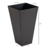 Okak 3 Pack 28" Tall Planters with Drainage Hole, Stylish Indoor & Outdoor Flower Pots for Porch, Patio, Deck, Brown - 3 of 4