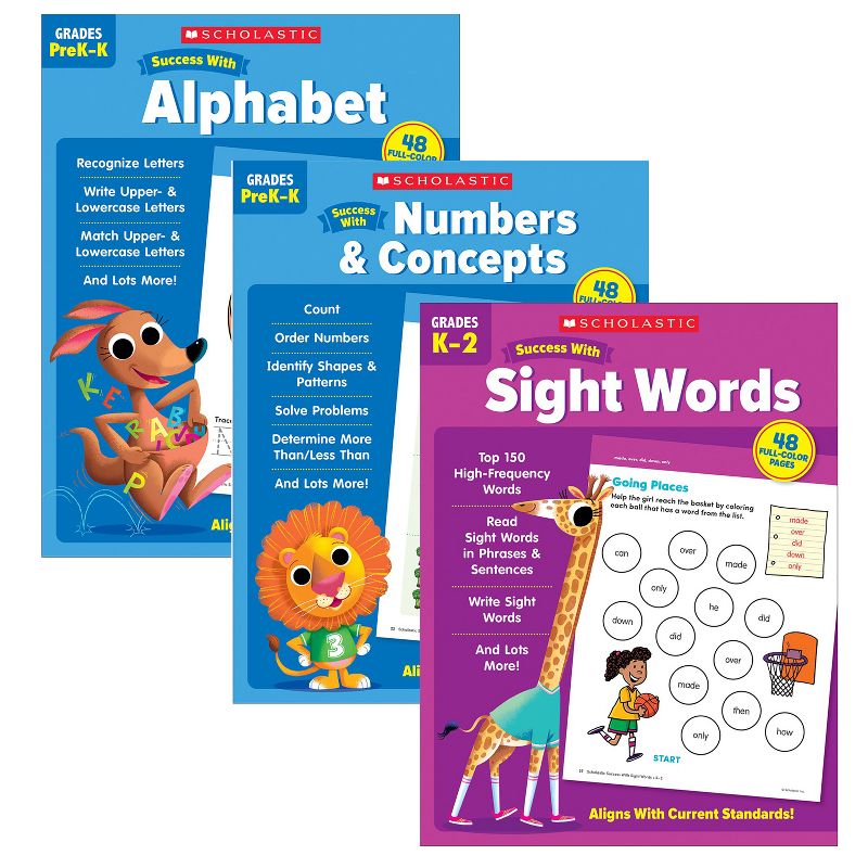 Scholastic Teaching Solutions Scholastic Early Learning Success Workbooks, 3 Book Set, 1 of 5