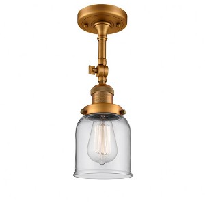 Bell - 1 Light Semi-Flush Mount In Industrial Style-13.5 Inches Tall and 5 Inches Wide - 1 of 1