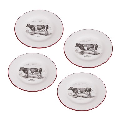 Gallerie II Cow Farmhouse Salad Plate Set of 4