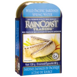 Raincoast Wild Pacific Sardines in Spring Water 120 g Can. - 1 of 1
