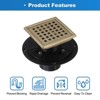 Unique Bargains 304 Stainless Steel Flange Square Rapid Drainage Shower Drain - 4 of 4