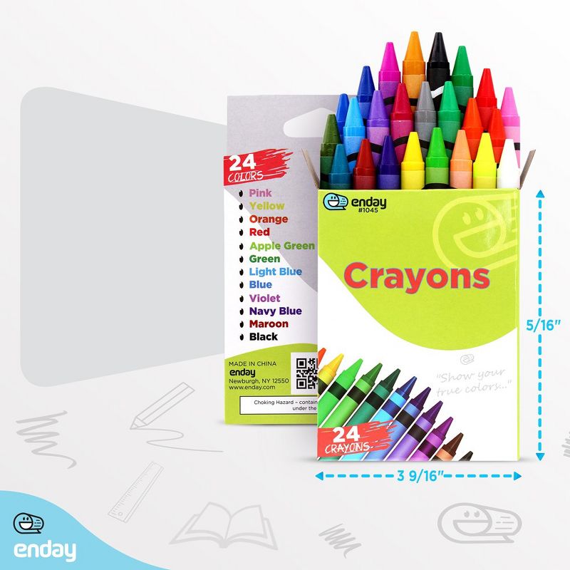 Enday 24 Box Crayons, 2 Pack, 5 of 7