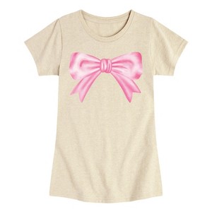 Girls' - Instant Message - Painted Bow -Youth Girls Short Sleeve T-Shirt Fitted Short Sleeve Graphic T-Shirt - 1 of 4