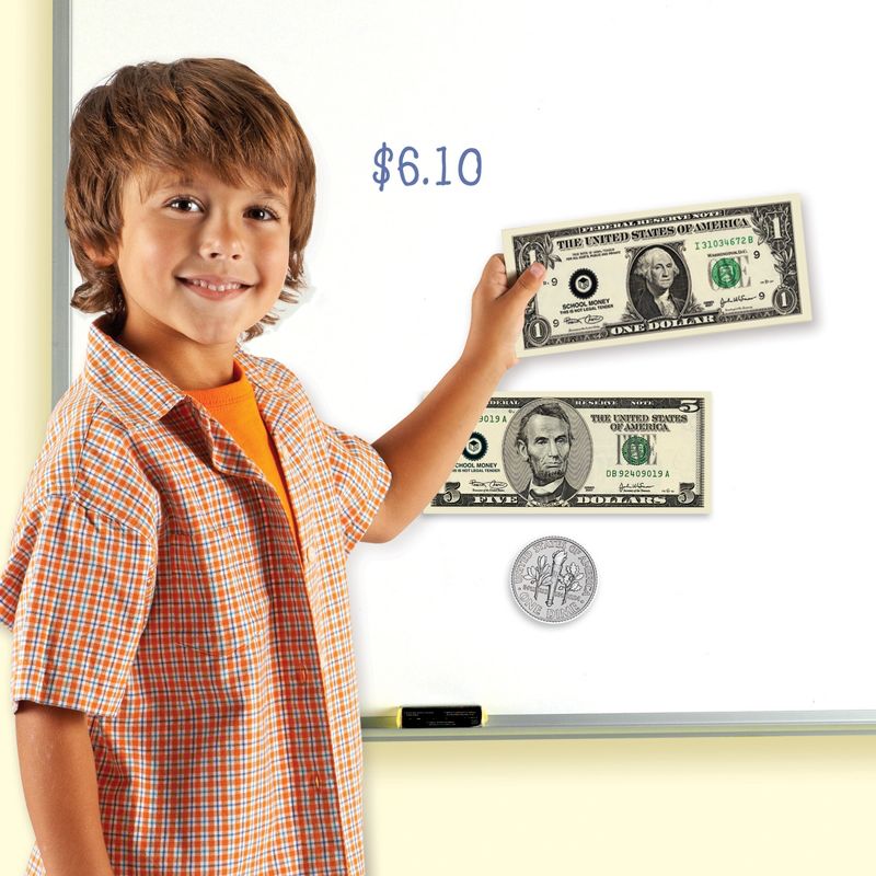 Learning Resources Double-Sided Magnetic Money - 45 pieces, Ages 5+ Play Money for Kids, 4 of 6