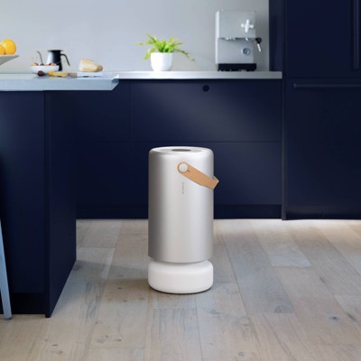 Silver Floor-Standing Air Purifier with HEPA Filter and Alexa Compatibility