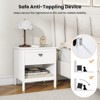 Tangkula 2-tier End Table Drawer w/ Open Storage Shelf 2 Tiers Nightstand for Bedroom - 4 of 4