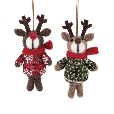 Gallerie II Deer in Sweater Christmas Xmas Ornament A/2