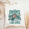 City Creek Prints I Like Books More Than People Canvas Tote Bag - 15x16 - Natural - 2 of 2