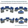 CAVINAS Patio Sectional Set, Semi-Circular Patio Conversation Sets, Freely Combinable Outdoor Couch Set for Garden - 3 of 4