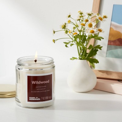 7oz Glass Jar Wildwood Candle with Lid - Room Essentials&#8482;