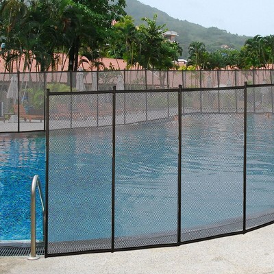 Costway In-Ground Swimming Pool Safety Fence Section Accidental Drowning Prevent 4'x12'