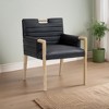 Meridian Furniture,Aimee Vegan Leather Dining Arm Chair - 2 of 4
