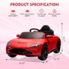 12V Ride on Sports Car for Kids, Licensed Aston Martin Battery Powered Car Toddles, Ride on Toy with RC, Horn, Soft Start - 2 of 4
